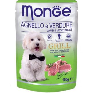 MONGE CANE GRILL ALL' AGNELLO E VERDURE DA 100 GR IN BUSTA