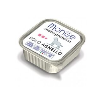 MONGE CANE MONOPROTEICO SOLO AGNELLO DA 150 GR IN VASCHETTA