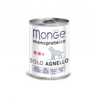 MONGE CANE MONOPROTEICO SOLO AGNELLO DA 400 GR IN LATTINA