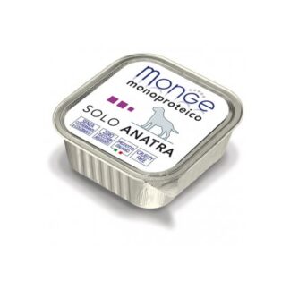 MONGE CANE MONOPROTEICO SOLO ANATRA DA 150 GR IN VASCHETTA