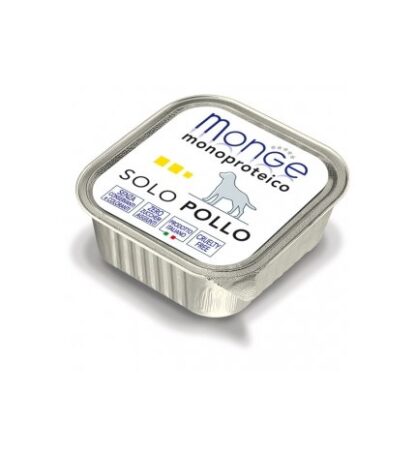 MONGE CANE MONOPROTEICO SOLO POLLO DA 150 GR IN VASCHETTA
