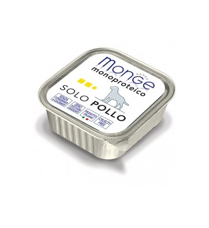 MONGE CANE MONOPROTEICO SOLO POLLO DA 150 GR IN VASCHETTA