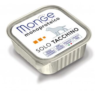 MONGE CANE MONOPROTEICO SOLO TACCHINO DA 150 GR IN VASCHETTA