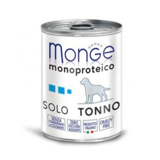 MONGE CANE MONOPROTEICO SOLO TONNO DA 400 GR IN LATTINA