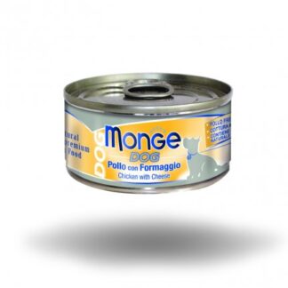 MONGE CANE NATURAL CON POLLO E FORMAGGIO DA 95 GR IN LATTINA