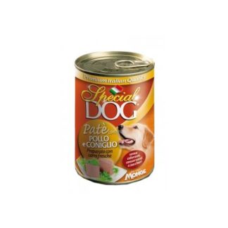 MONGE CANE SPECIAL DOG PATE' AL POLLO E CONIGLIO DA 400 GR IN LATTINA