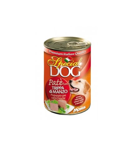 MONGE CANE SPECIAL DOG PATE' ALL TRIPPA E MANZO DA 400 GR IN LATTINA