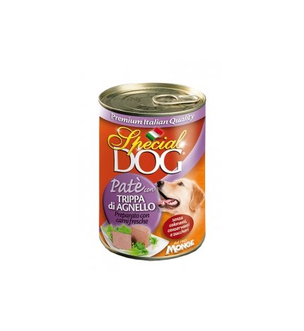 MONGE CANE SPECIAL DOG PATE' ALLA TRIPPA E AGNELLO DA 400 GR IN LATTINA