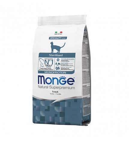 MONGE GATTO ADULT STERILIZZATO ALLA TROTA DA 10 KG