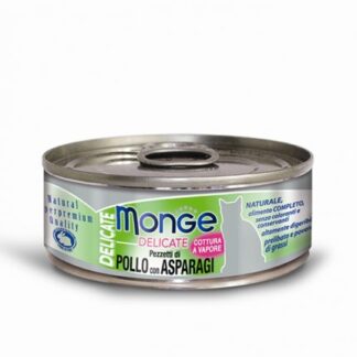 MONGE GATTO DELICATE AL POLLO E ASPARAGI DA 80 GR IN LATTINA