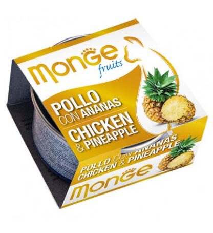 MONGE GATTO FRUIT AL POLLO E ANANAS DA 80 GR IN LATTINA