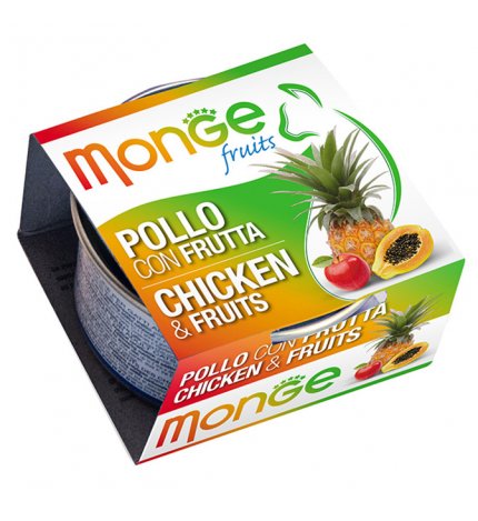 MONGE GATTO FRUIT AL POLLO E FRUTTA DA 80 GR IN LATTINA