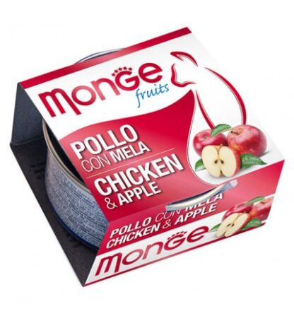 MONGE GATTO FRUIT AL POLLO E MELA DA 80 GR IN LATTINA