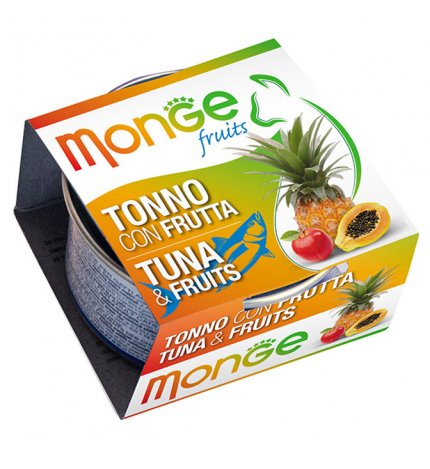 MONGE GATTO FRUIT AL TONNO E FRUTTA DA 80 GR IN LATTINA