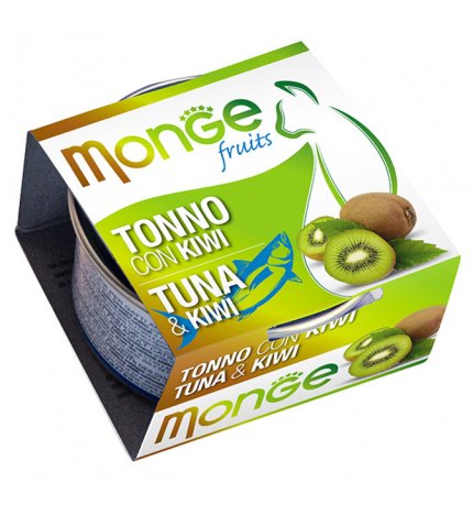 MONGE GATTO FRUIT AL TONNO E KIWI DA 80 GR IN LATTINA