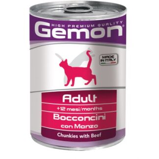 MONGE GATTO GEMON STERILIZZATO AL MANZO DA 415 GR IN LATTINA
