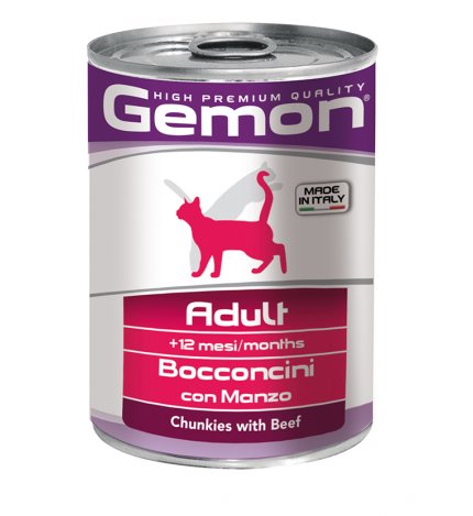 MONGE GATTO GEMON STERILIZZATO AL MANZO DA 415 GR IN LATTINA