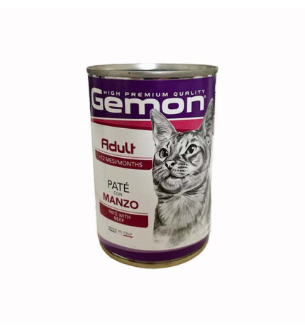 Monge gatto gemon adult pate' al manzo da 400 gr in lattina