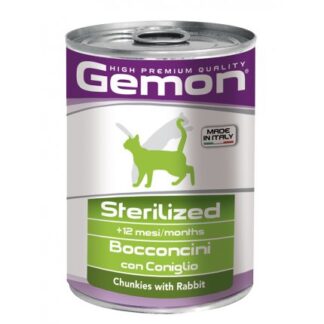 MONGE GATTO GEMON ADULT STERILIZZATO AL CONIGLIO DA 415 GR IN LATTINA