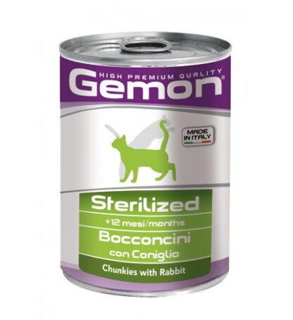 MONGE GATTO GEMON ADULT STERILIZZATO AL CONIGLIO DA 415 GR IN LATTINA