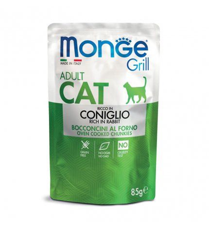 MONGE GATTO GRILL ADULT AL CONIGLIO DA 85 GR IN BUSTA