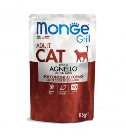MONGE GATTO GRILL ADULT ALL'AGNELLO DA 85 GR IN BUSTA