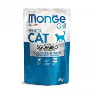 MONGE GATTO GRILL SENIOR ALLO SGOMBRO DA 85 GR IN BUSTA