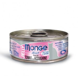 MONGE GATTO JELLY AL TONNO E ALICI DA 80 GR IN LATTINA