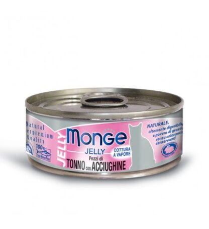 MONGE GATTO JELLY AL TONNO E ALICI DA 80 GR IN LATTINA