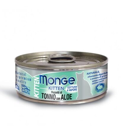 MONGE GATTO JELLY KITTEN AL TONNO E ALOE DA 80 GR IN LATTINA