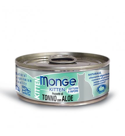MONGE GATTO JELLY KITTEN AL TONNO E ALOE DA 80 GR IN LATTINA