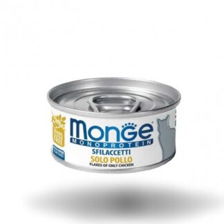 MONGE GATTO MONOPROTEICO SFILACCETTI SOLO POLLO DA 80 GR IN LATTINA
