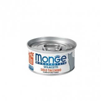 MONGE GATTO MONOPROTEICO SFILACCETTI SOLO TACCHINO DA 80 GR IN LATTINA