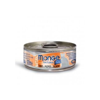 MONGE GATTO NATURAL AL TONNO E SALMONE DA 80 GR IN LATTINA