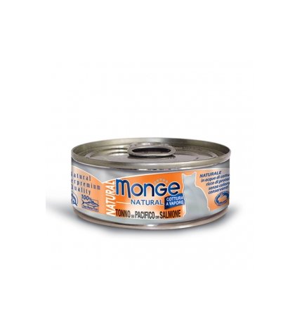 MONGE GATTO NATURAL AL TONNO E SALMONE DA 80 GR IN LATTINA