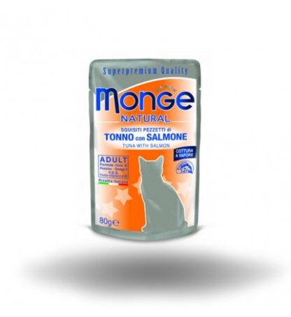 MONGE GATTO NATURAL TONNO CON SALMONE DA 80 GR IN BUSTA