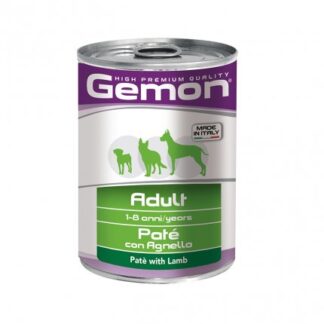 MONGE GEMON CANE ADULT PATE' AGNELLO DA 400 GR IN LATTINA
