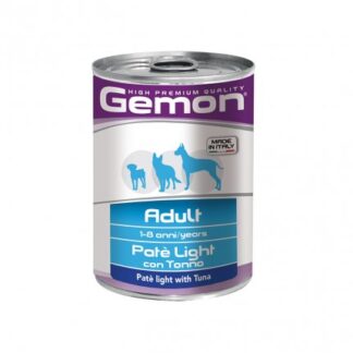 MONGE GEMON CANE ADULT PATE' LIGHT AL TONNO DA 400 GR IN LATTINA