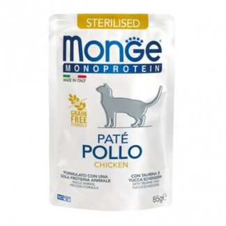 MONGE MONOPROTEICO GATTO STERILIZZATO PATE' AL POLLO DA 85 GR IN BUSTA