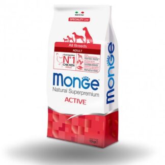 MONGE SUPERPREMIUM CANE ADULT ALL BREEDS ACTIVE POLLO DA 12 KG