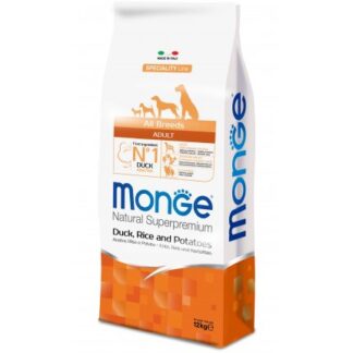 MONGE SUPERPREMIUM CANE ADULT ALL BREEDS ANATRA RISO E PATATE DA 12 KG