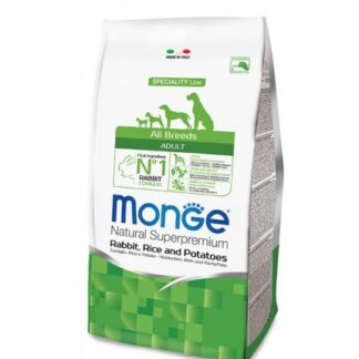 MONGE SUPERPREMIUM CANE ADULT ALL BREEDS CONIGLIO RISO E PATATE DA 12 KG