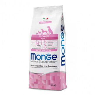 Monge superpremium cane adult all breeds maiale riso e patate da 12 kg