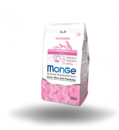 MONGE SUPERPREMIUM CANE ADULT ALL BREEDS MAIALE RISO E PATATE DA 2,5 KG