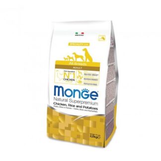 MONGE SUPERPREMIUM CANE ADULT ALL BREEDS POLLO RISO E PATATE DA 2,5 KG