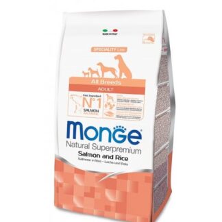 MONGE SUPERPREMIUM CANE ADULT ALL BREEDS SALMONE E RISO DA 12 KG