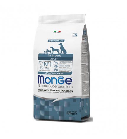 MONGE SUPERPREMIUM CANE ADULT ALL BREEDS TROTA DA 2,5 KG
