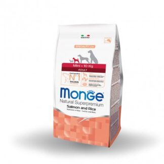 MONGE SUPERPREMIUM CANE ADULT MINI SALMONE E RISO DA 7,5 KG