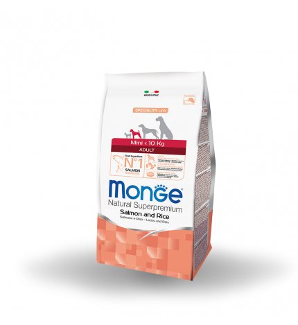 MONGE SUPERPREMIUM CANE ADULT MINI SALMONE RISO DA 800 GR
