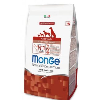 MONGE SUPERPREMIUM CANE PUPPY & JUNIOR ALL BREEDS AGNELLO RISO E PATATE DA 12 KG